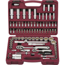 1/4", 1/2" DR Universal tool set with 12-point sockets 94 pcs UTS0094/12 Thorvik Tools