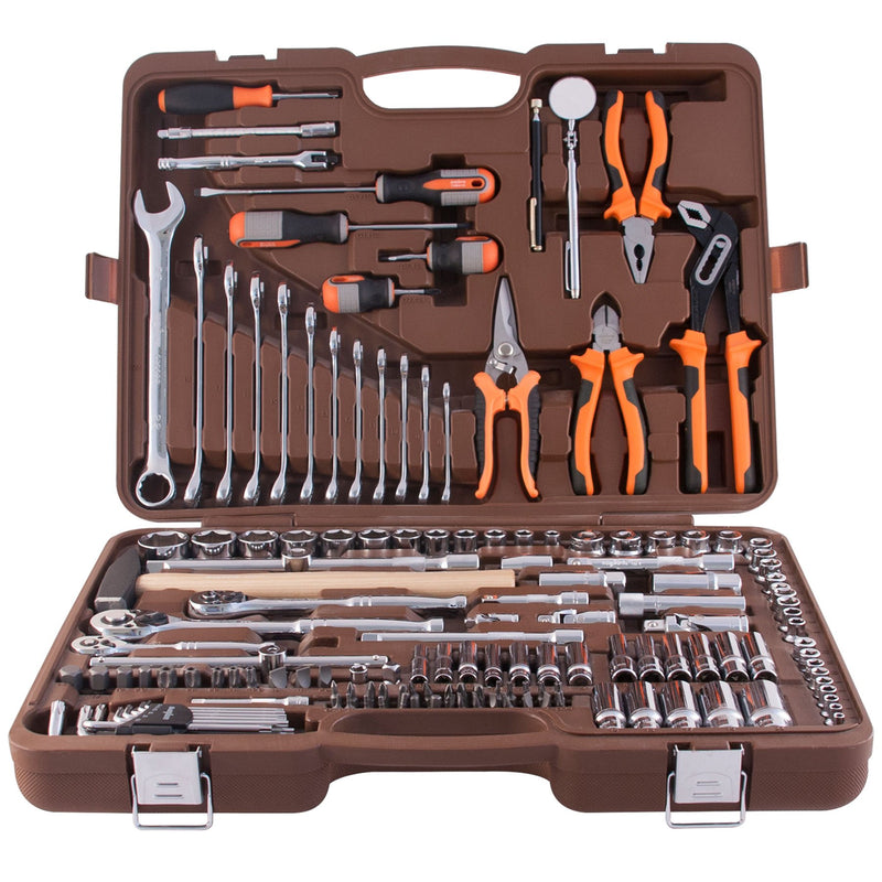 1/2", 3/8" and 1/4" Tool Set 8-22 mm 150 Piece Mechanics, Garage & Household Tools DIY OMT150S Ombra